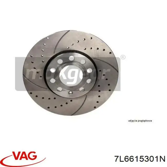 Disco de freno 7L6615301N VAG
