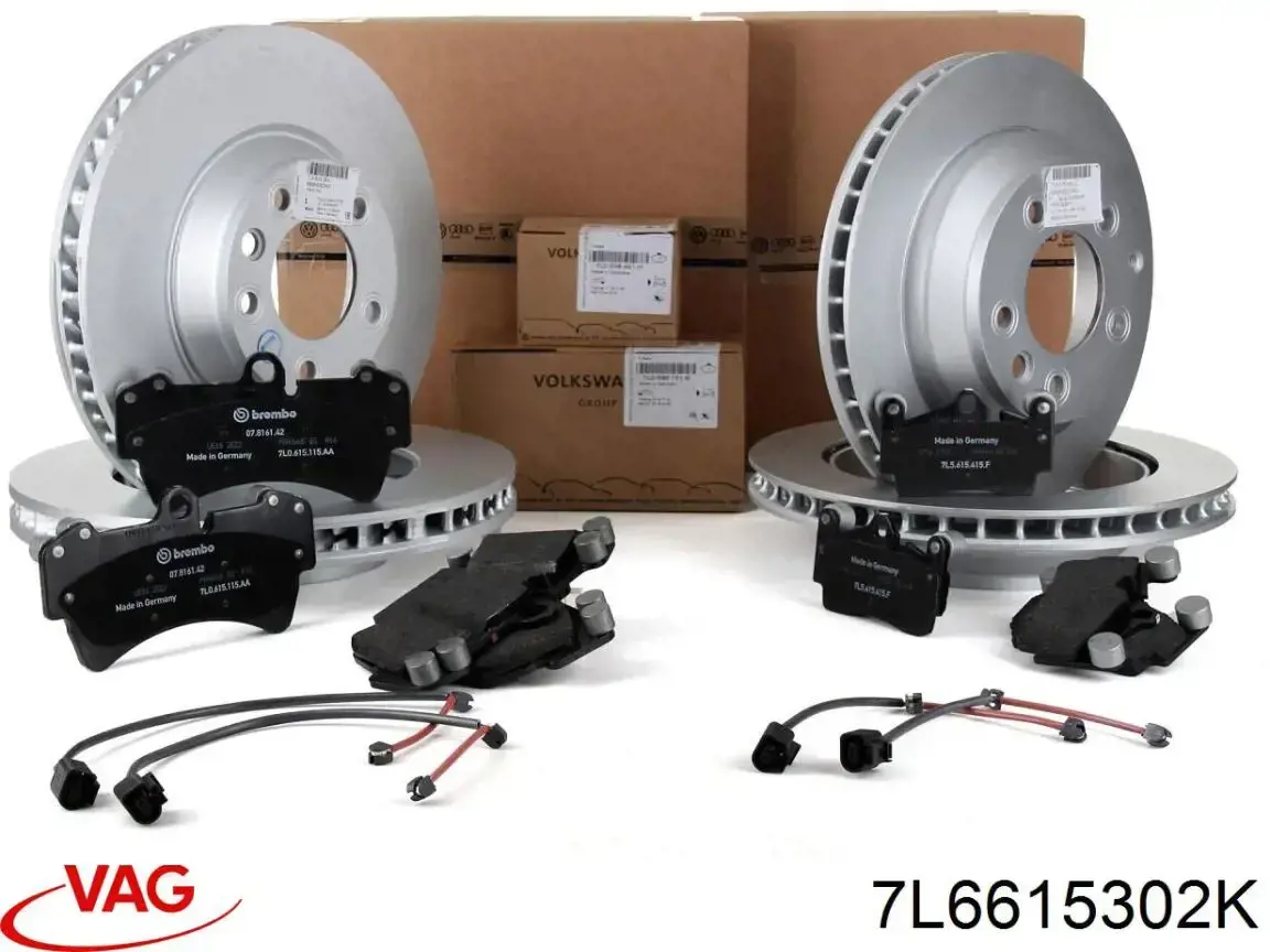 Comprar 7L6615302K VAG Freno de disco delantero