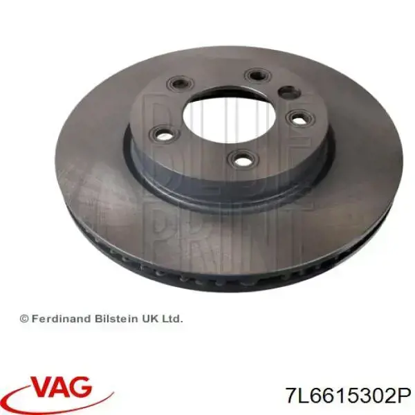 Disco de freno 7L6615302P VAG