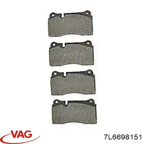 Pastillas de freno 7L6698151 VAG