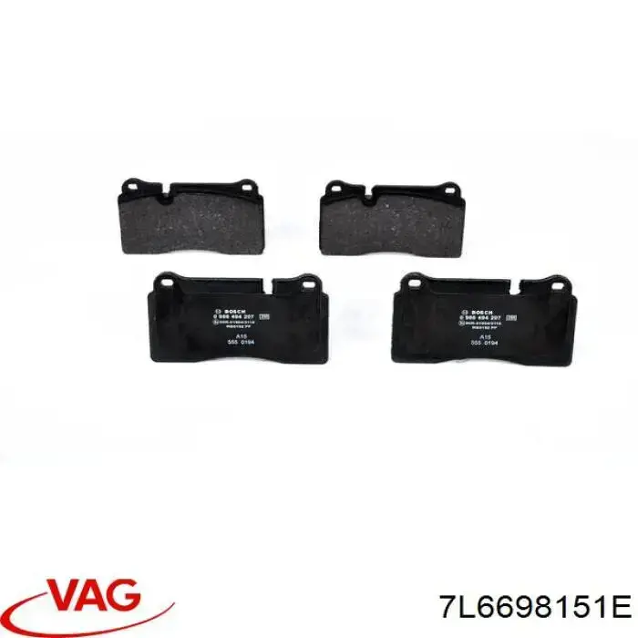 Comprar 7L6698151E VAG Pastillas delanteras de freno