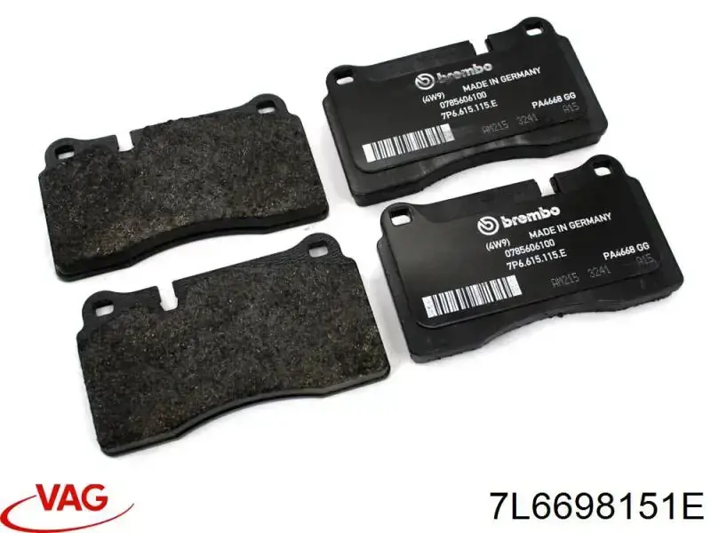 7L6698151E VAG Pastillas delanteras