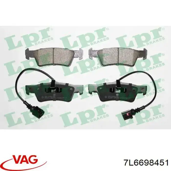 Pastillas de freno traseras 7L6698451 VAG