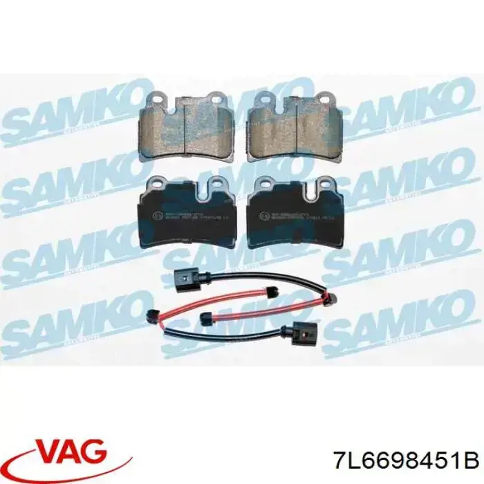 7L6698451B VAG Pastillas freno traseras