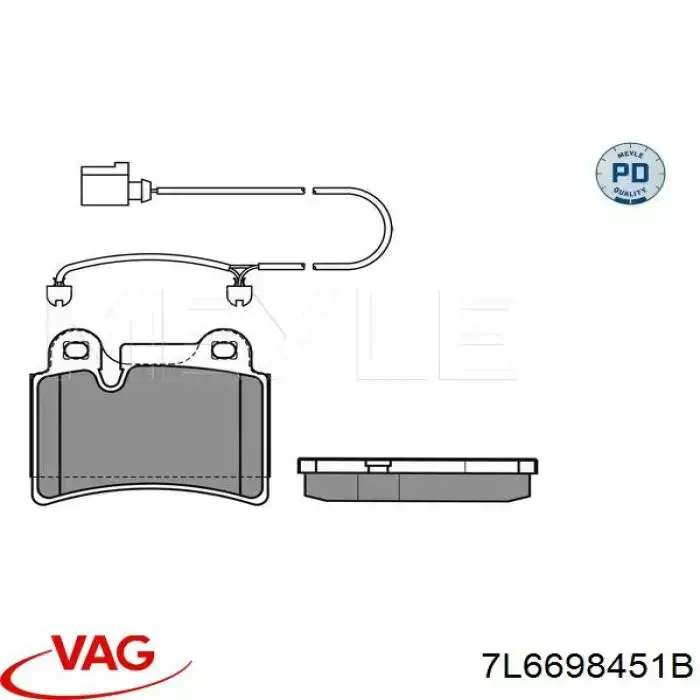 Pastillas traseras VAG 7L6698451B