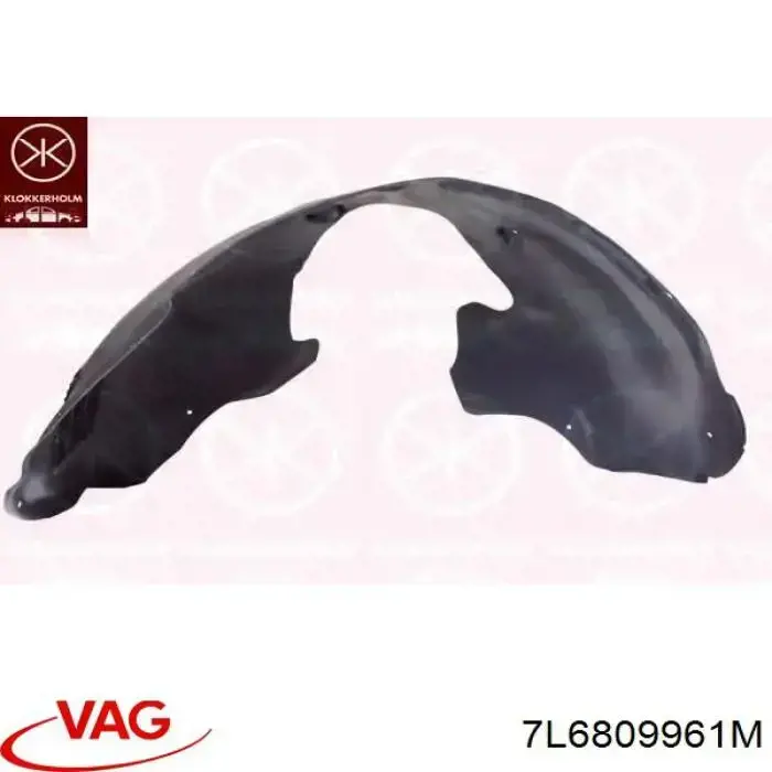 Comprar 7L6809961M VAG Guardalodos interior izquierdo, guardafango delantero