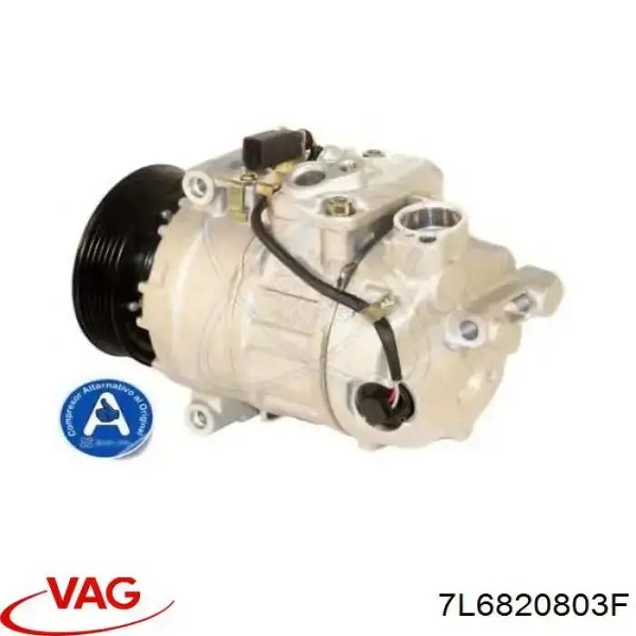 Compresor de aire acondicionado 7L6820803F VAG