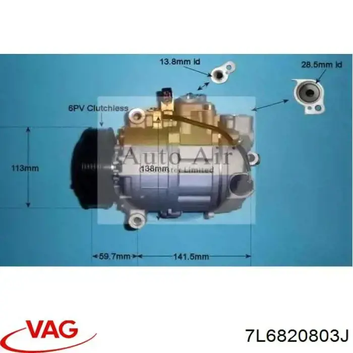 Comprar 7L6820803J VAG Compresor de aire acondicionado coche