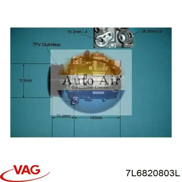 Comprar 7L6820803L VAG Compresor de aire acondicionado coche