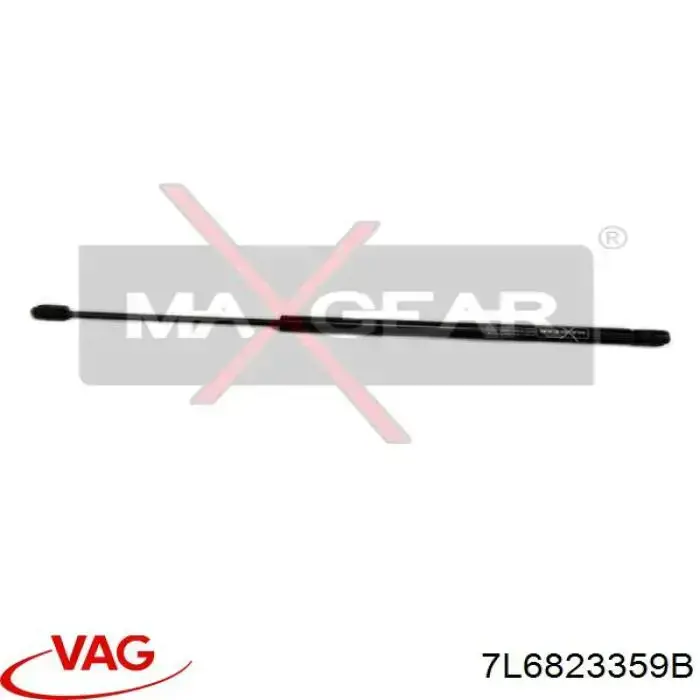 Muelle neumático de capó de motor VAG 7L6823359B