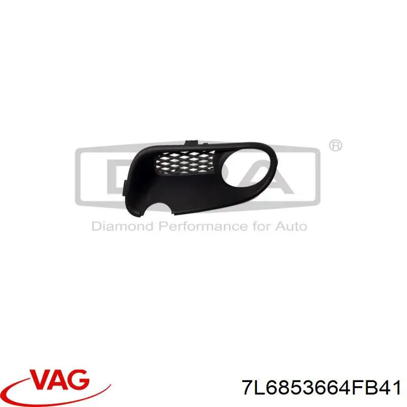 Comprar 7L6853664FB41 VAG Tapa de rejilla de faro antiniebla delantero derecho