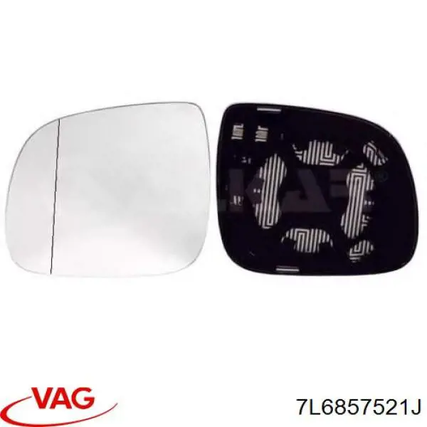 7L6857521J VAG cristal de espejo retrovisor exterior izquierdo