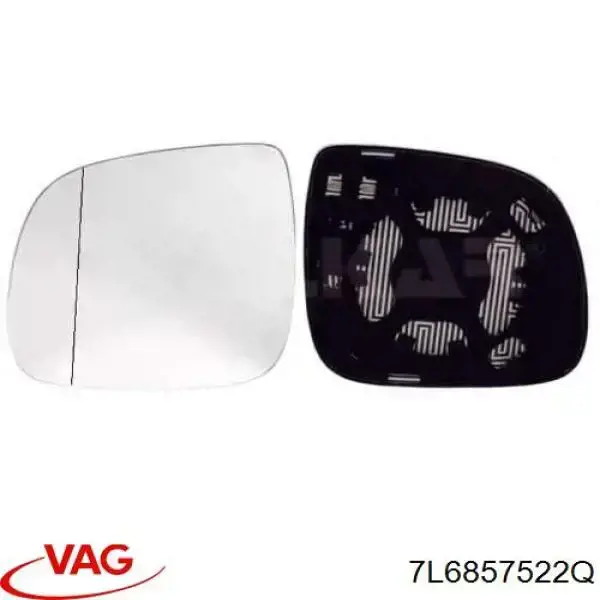 Comprar 7L6857522Q VAG Cristal de espejo retrovisor derecho