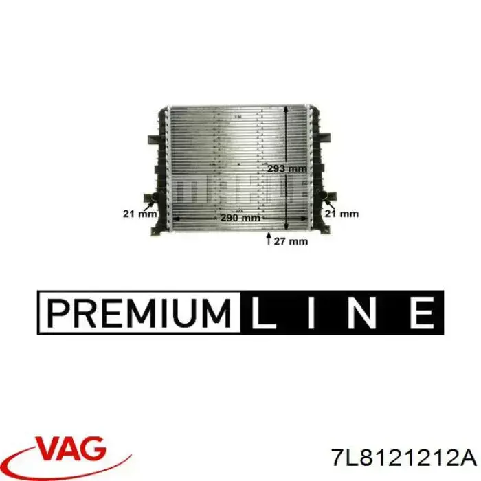 Comprar 7L8121212A VAG Radiador adicional de refrigeración del motor