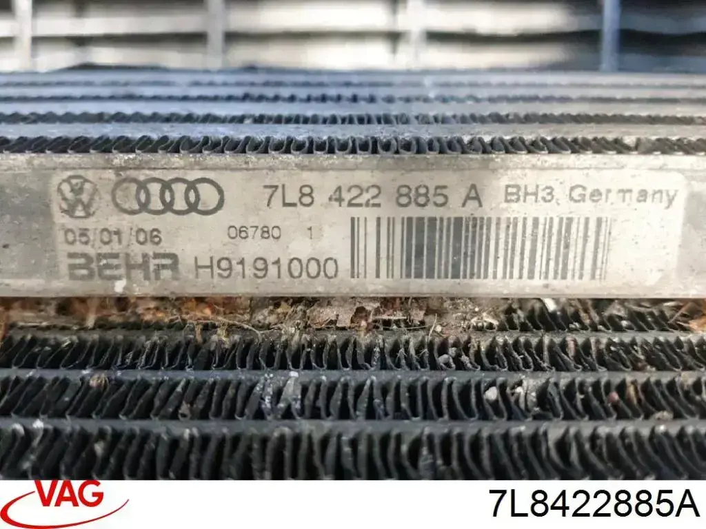 Radiador de dirección asistida 7L8422885A VAG