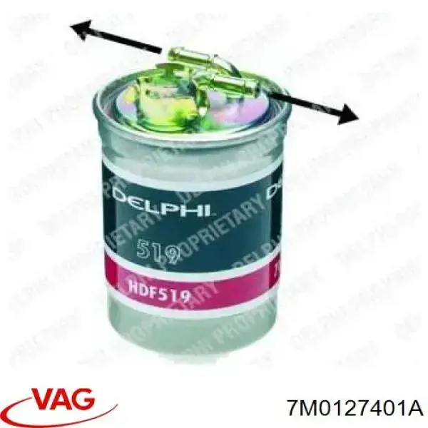 Filtro de combustible 7M0127401A VAG