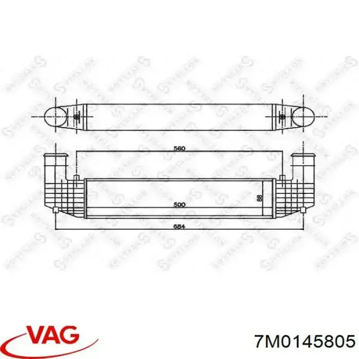 7M0145805 VAG intercooler