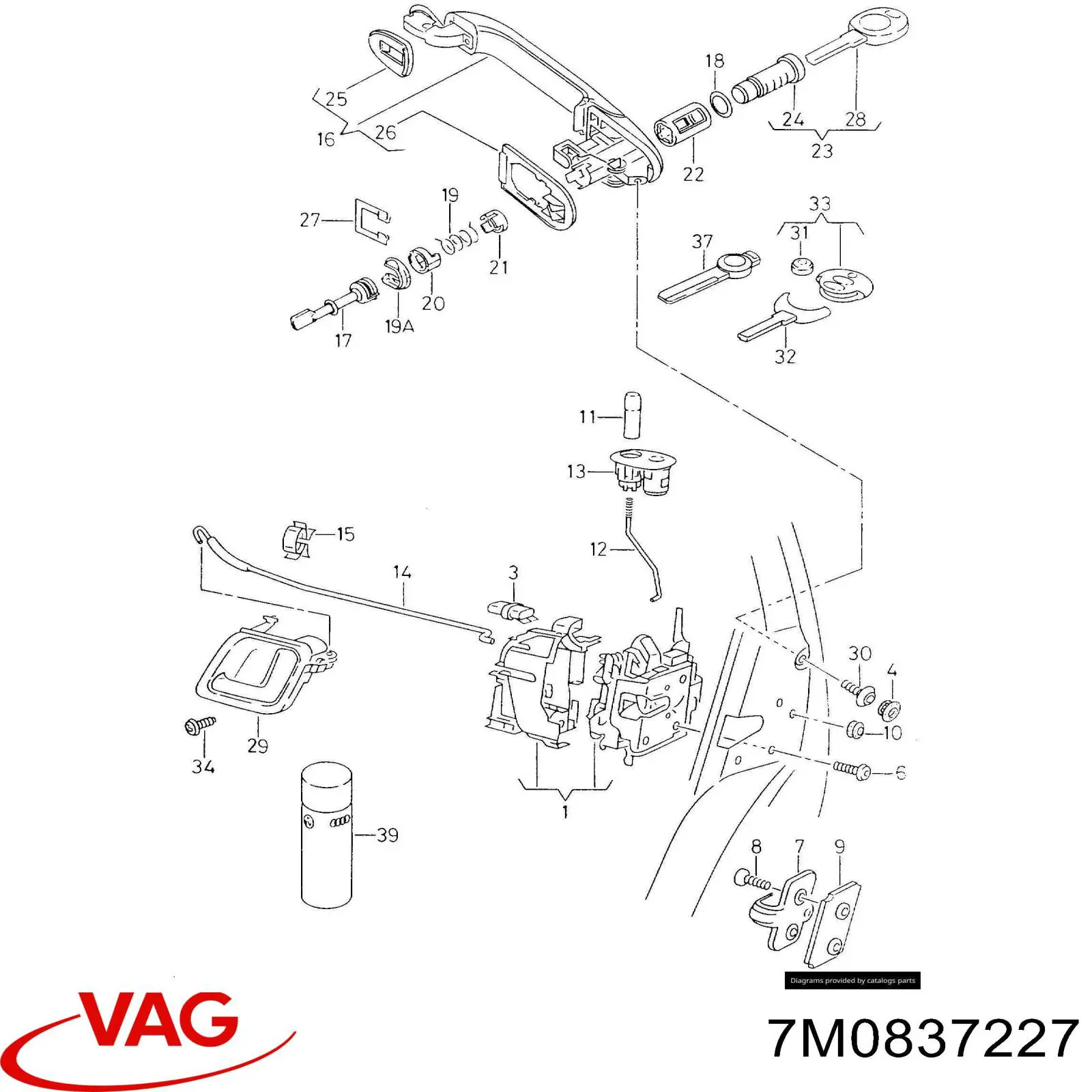  VAG 7M0837227 precio, desde 2,40 EUR