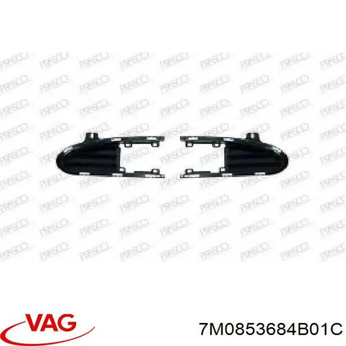 Tapa de rejilla de faro antiniebla delantero derecho VAG 7M0853684B01C precio, desde 11,92 EUR