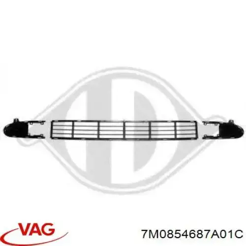 Comprar 7M0854687A01C VAG Rejilla central del parachoques delantero