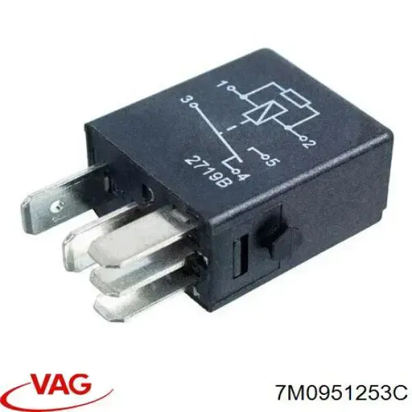 Relé eléctrico multifuncional 7M0951253C VAG