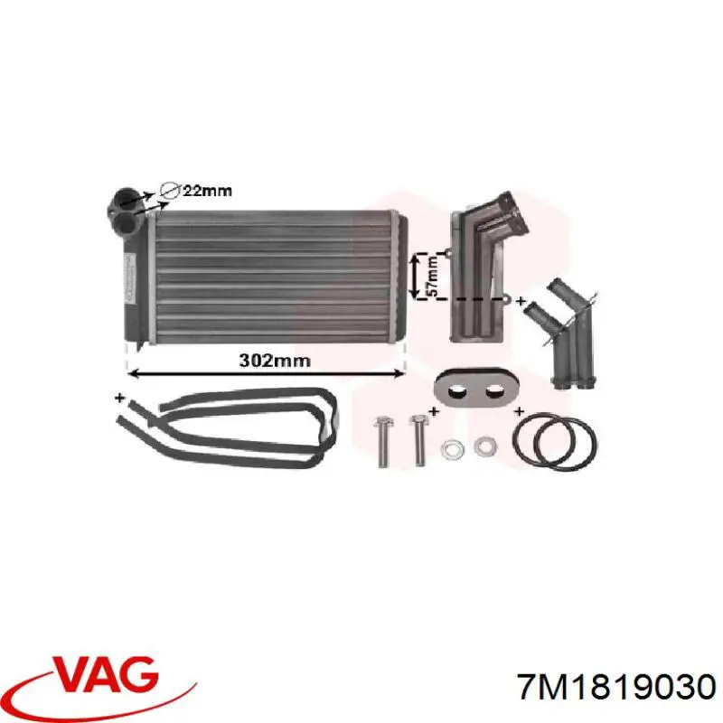 7M1819030 VAG radiador de calefacción
