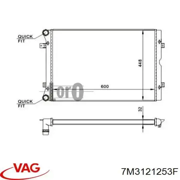 Água radiador VAG 7M3121253F precio, desde 84,72 EUR