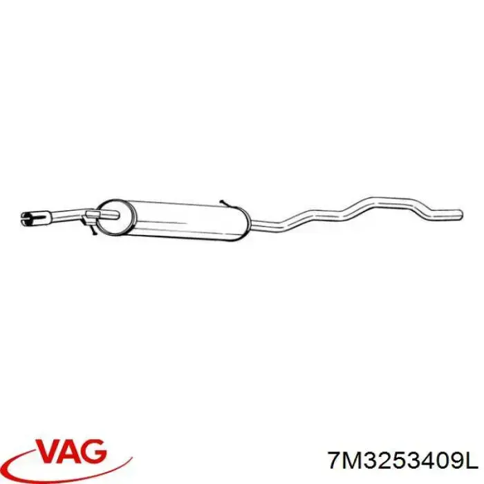 Silenciador central VAG 7M3253409L precio, desde 86,12 EUR
