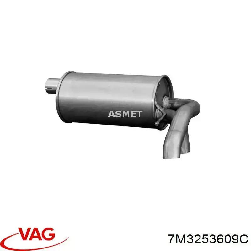 7M3253609C VAG Silenciador trasero