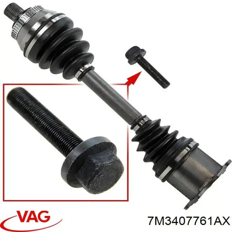 Comprar 7M3407761AX VAG Semieje delantero