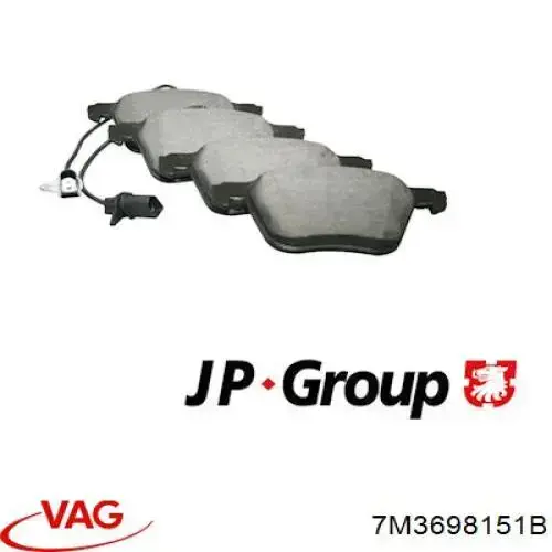 Pastillas de freno 7M3698151B VAG