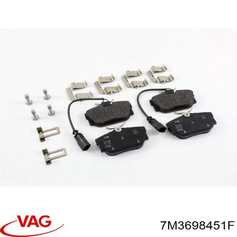 7M3698451F VAG Pastillas freno traseras