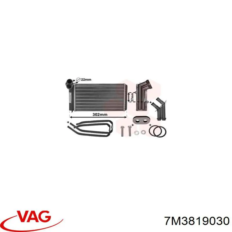 Comprar 7M3819030 VAG Radiador calefacción