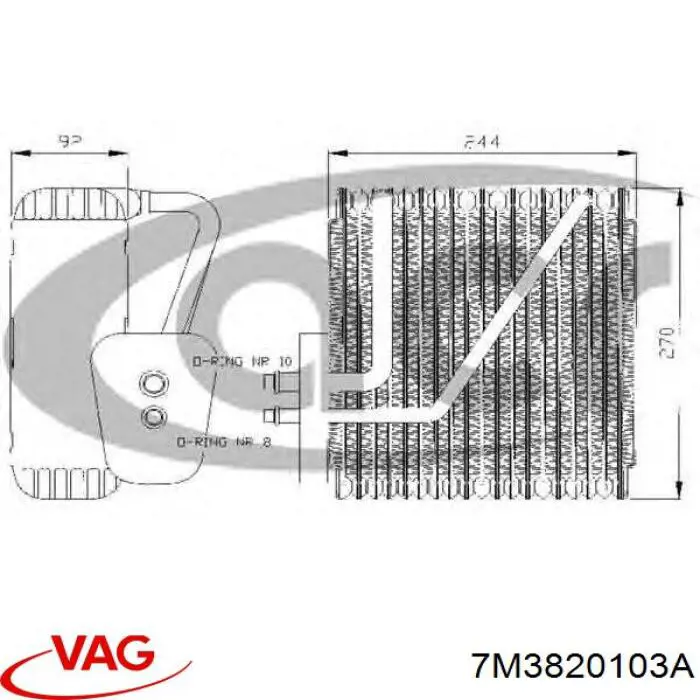 Evaporador de aire acondicionado VAG 7M3820103A precio, desde 97,84 EUR