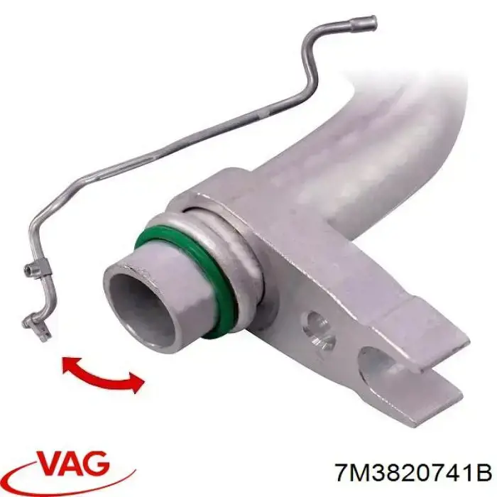 7M3820741B VAG tubería de baja / alta presión, aire acondicionado, de evaporador a compresor