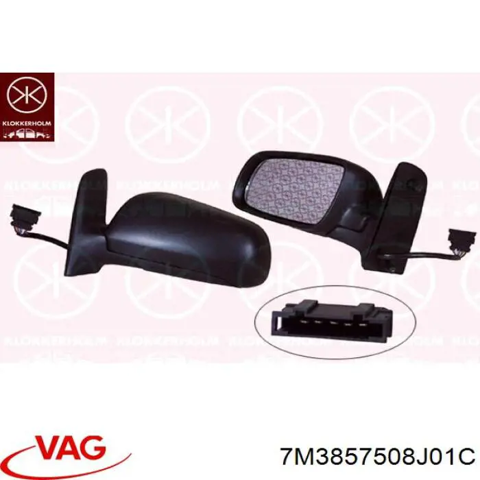 Comprar 7M3857508J01C VAG Espejo de retrovisor derecho