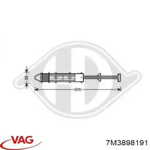 7M3898191 VAG Filtro deshidratante aire acondicionado
