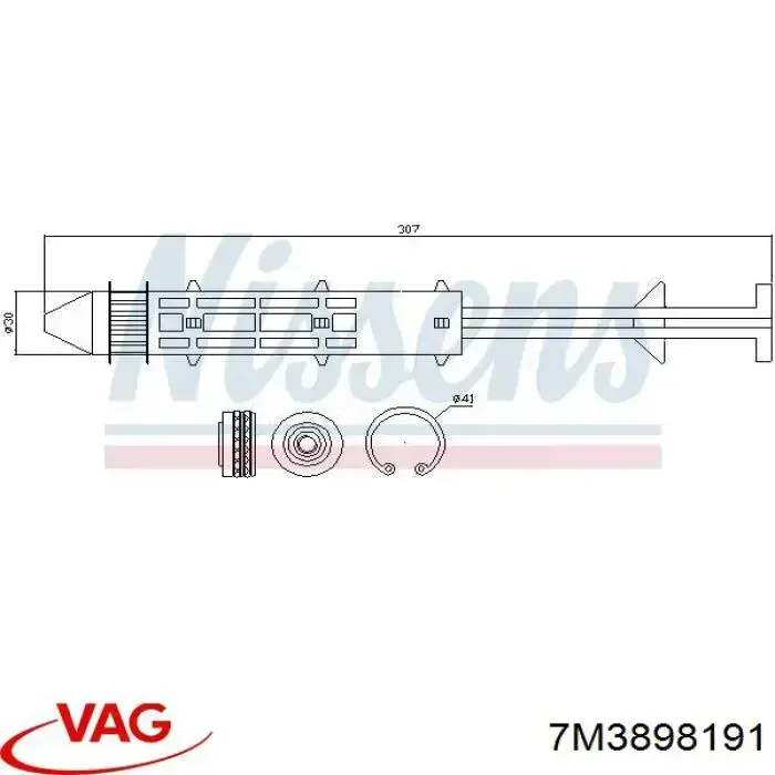 Filtro deshidratante VAG 7M3898191