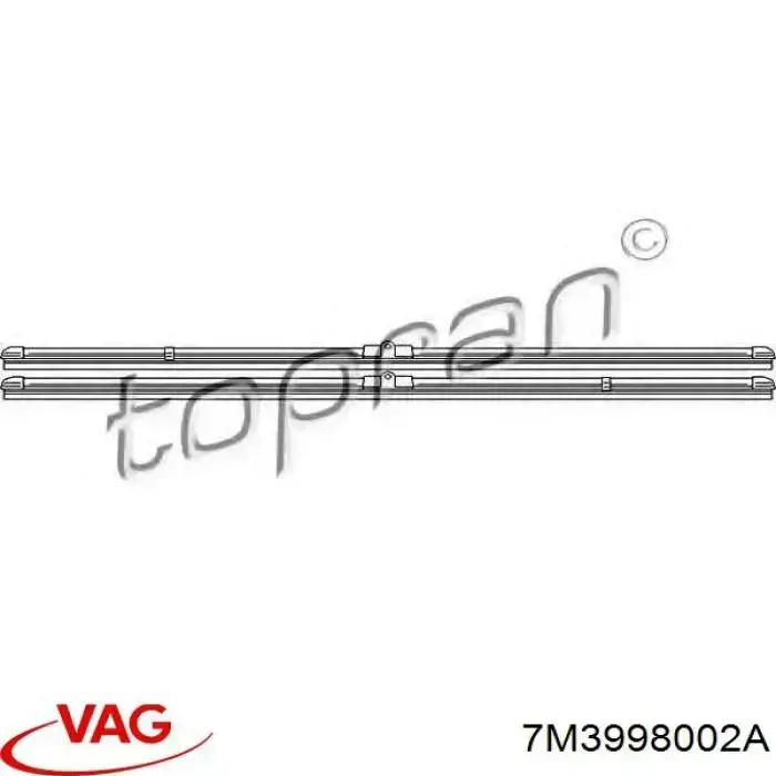 Limpiaparabrisas delanteras 7M3998002A VAG