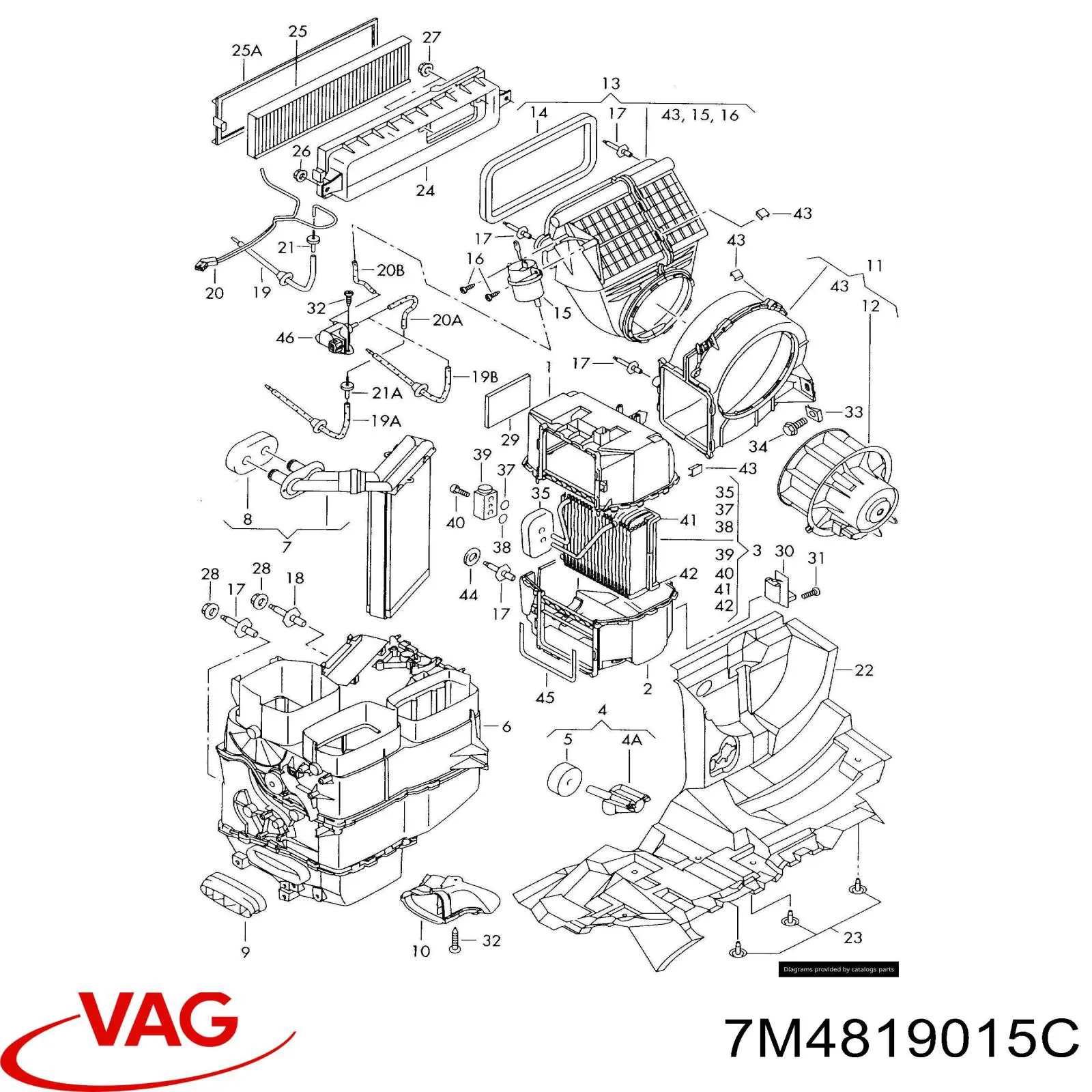 Ventilador de calefacción VAG 7M4819015C precio, desde 397,27 EUR