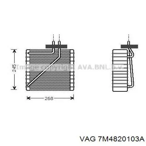 Evaporador de aire acondicionado VAG 7M2820103 precio, desde 188,19 EUR