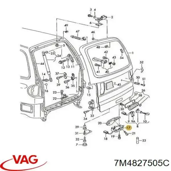 Cerradura de portón trasero VAG 7M4827505C precio, desde 68,24 EUR