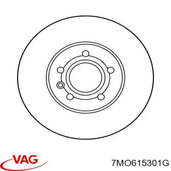 7MO615301G VAG disco de freno delantero