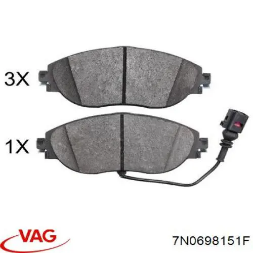 Pastillas de freno delanteras Volkswagen Tiguan 1 5N1, 5N2