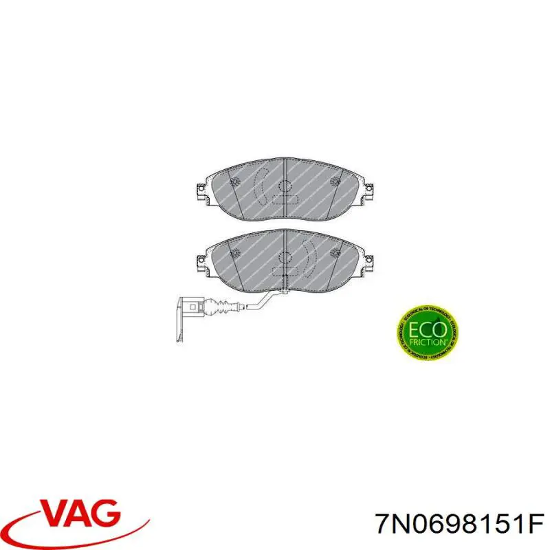 Pastillas de freno delanteras Volkswagen Tiguan 1 5N1, 5N2