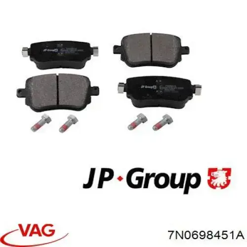 Comprar 7N0698451A VAG Pastillas de freno traseras