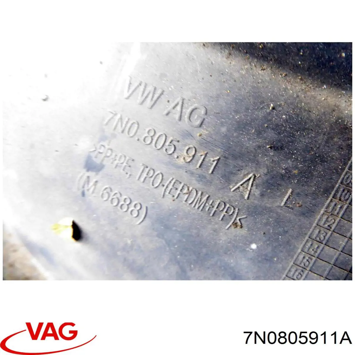 Comprar 7N0805911A VAG Guardalodos interior izquierdo, guardafango delantero