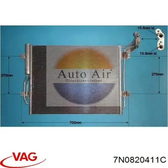 7N0820411C VAG Radiador de aire acondicionado