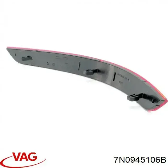 Reflector del parachoques trasero derecho 7N0945106B VAG