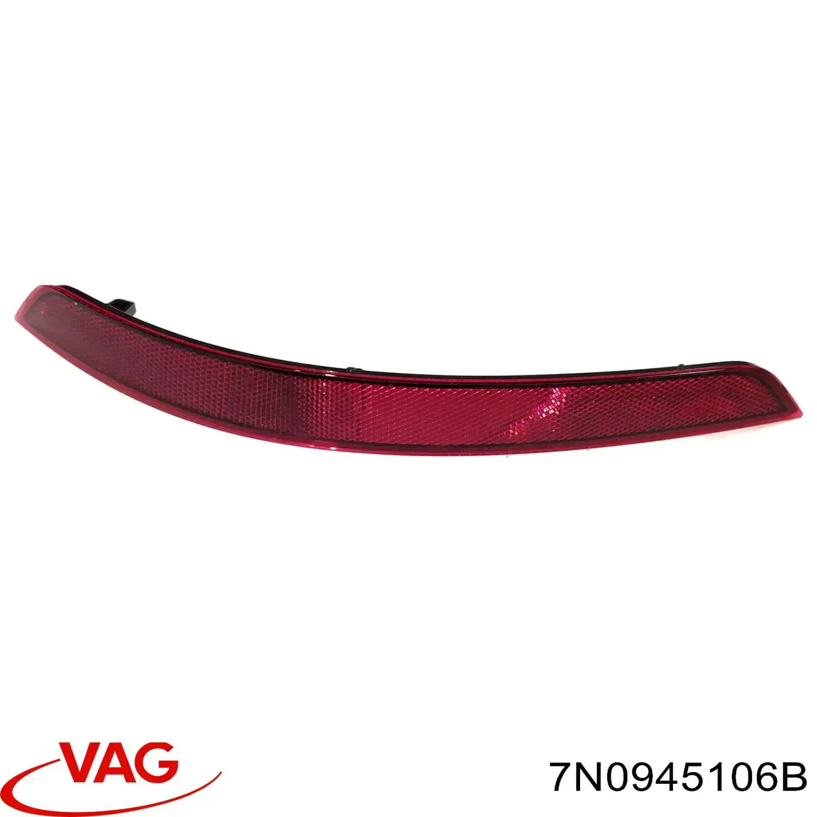 Reflector, paragolpes trasero, derecho VAG 7N0945106B